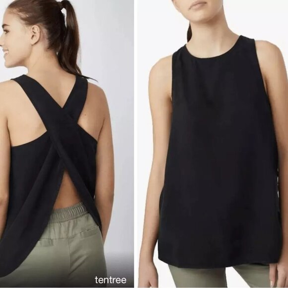 NEW - TenTree Harbour Sleeveless Tank Top with Open Cross Back - Picture 1 of 8